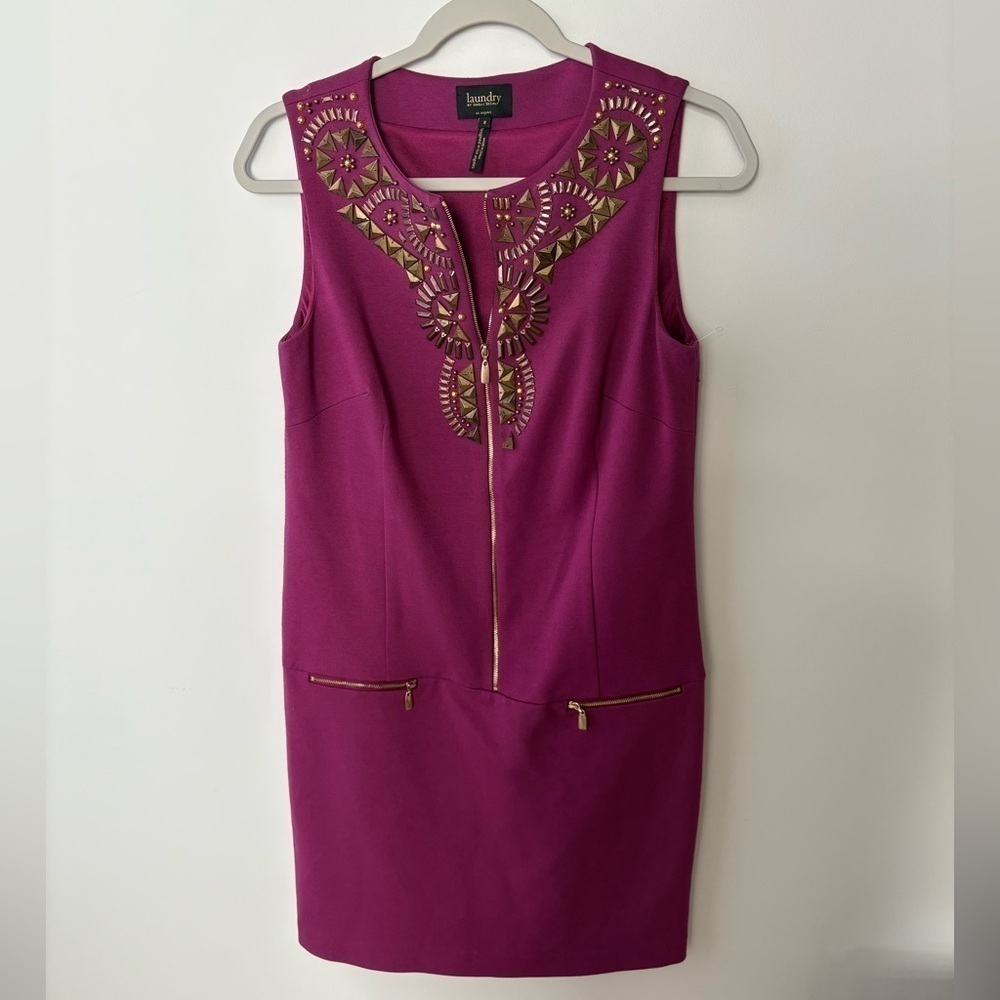 Laundry by Shelli Segal Embellished Shift Dress